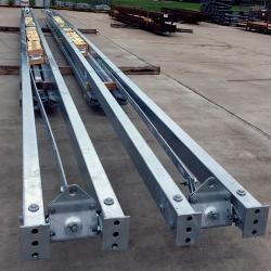 Bundling steel or wood framing for easy inventory management.